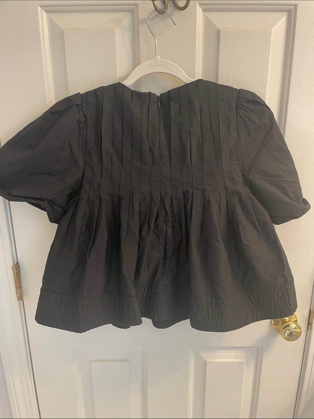 Mare Mare Puff Sleeved Black Cotton Blouse - Picture 6 of 13